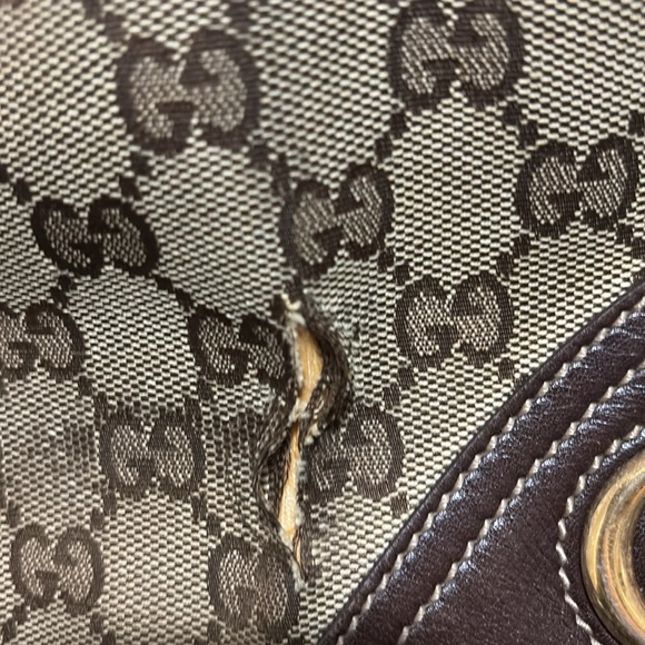Authentic GUCCI Britt Tote Bag GG Canvas Leather - Picture 11 of 16